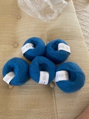 Lot of 5 Crystal Palace Yarns KID MERINO #4676 240 yds Blue